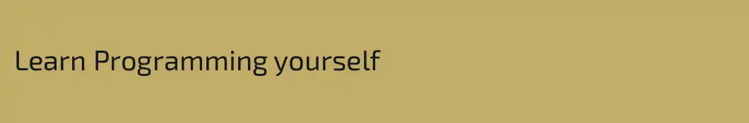 Learn Programming yourself